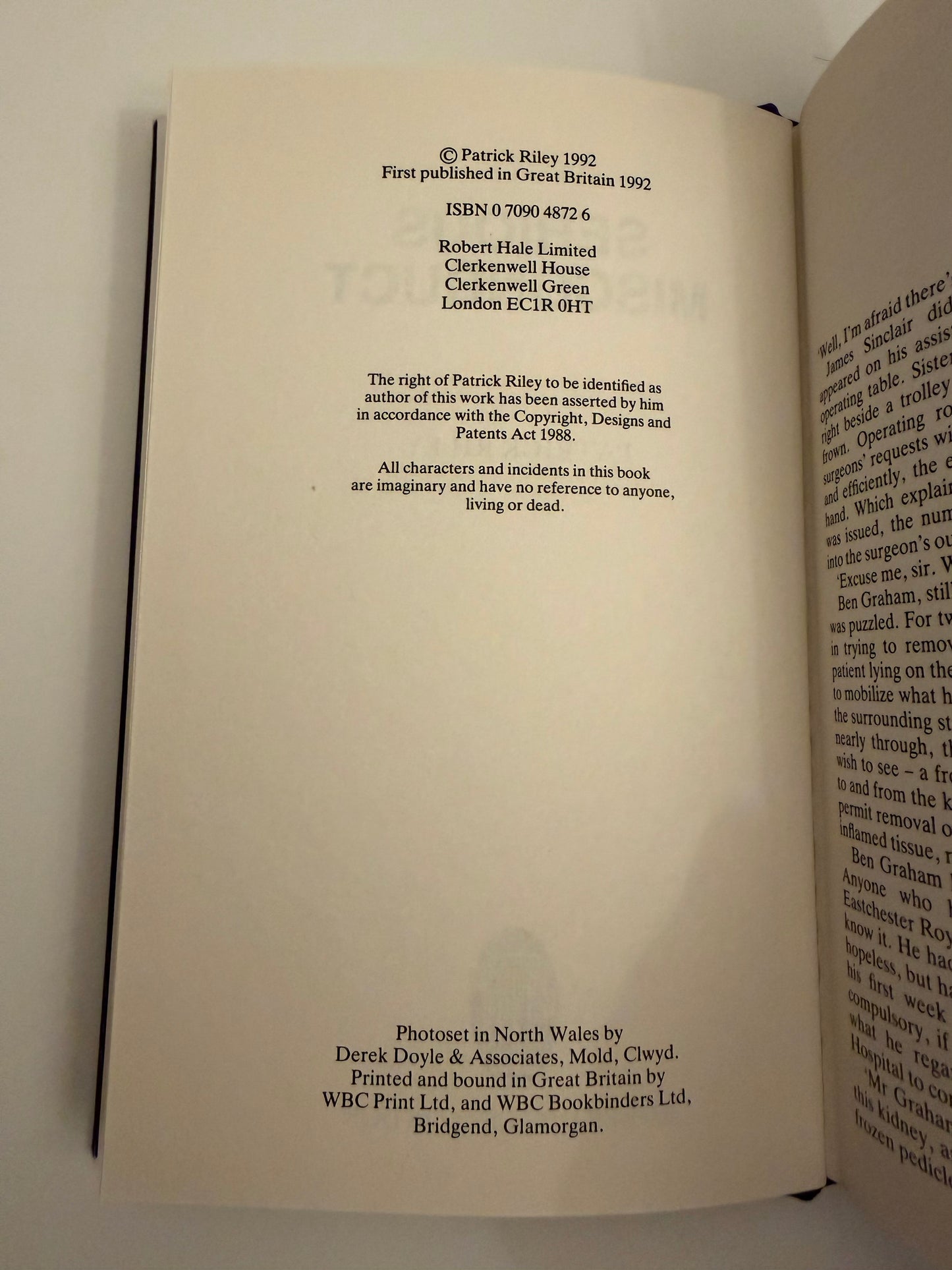 SIGNED BOOK Serious Misconduct by Patrick Riley (hardback book)