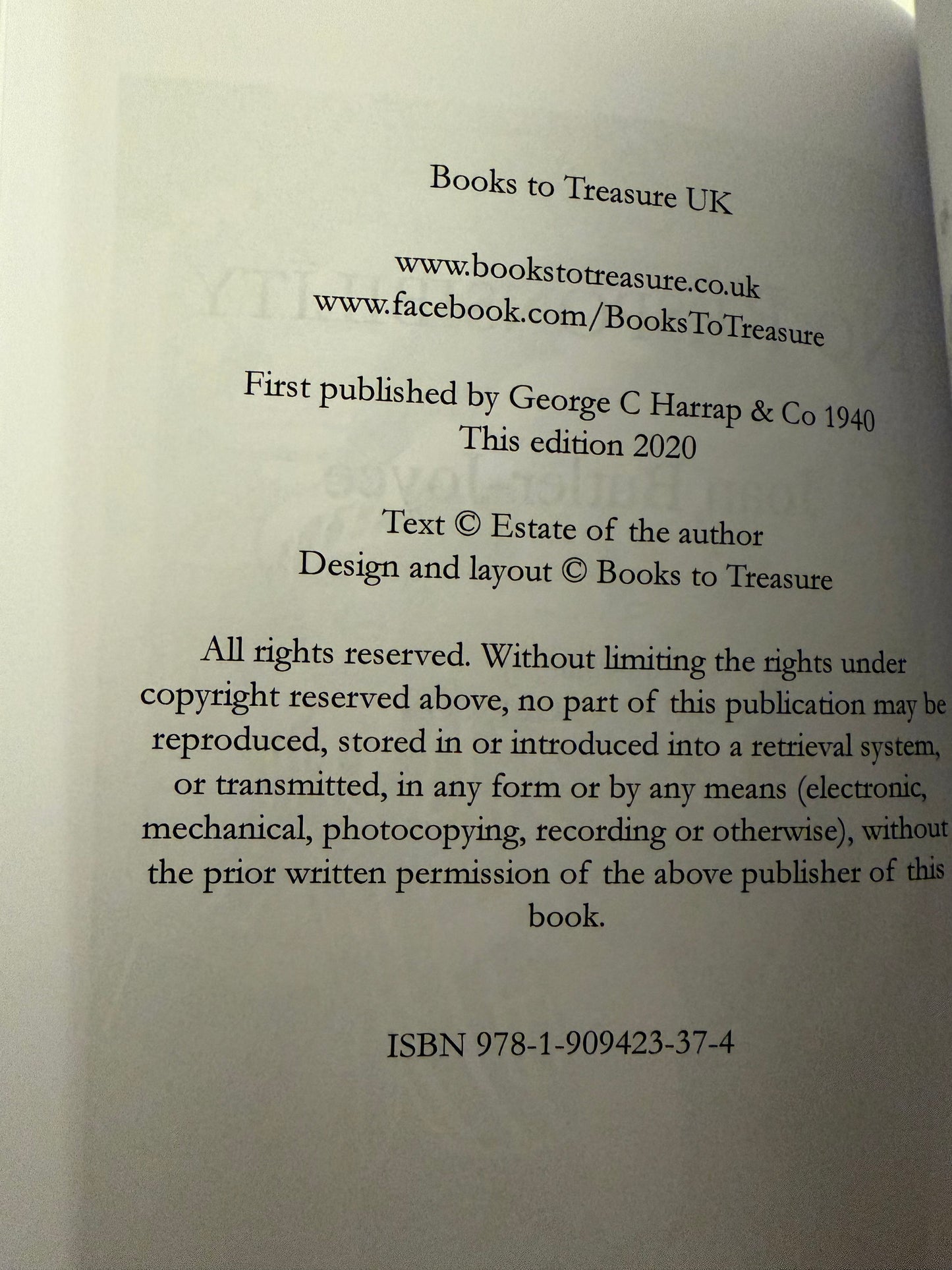 No Responsibility by Joan Butler-Joyce (paperback book)