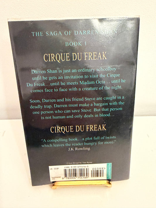 Cirque Du Freak by Darren Shan Book 1 in the Saga (paperback book)
