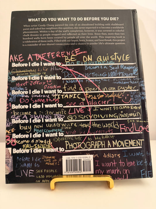 Before I Die by Candy Chang (Hardback book)