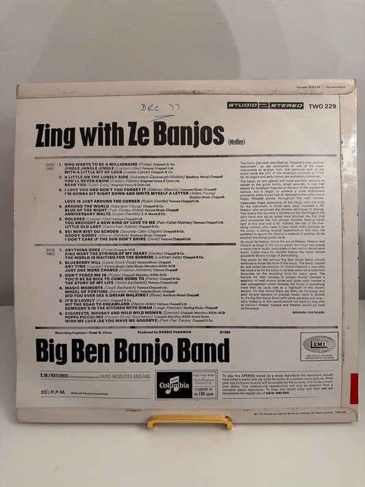 Big Ben Banjo Band - Zing With Ze Banjos - Used Vinyl Record - Z12z
