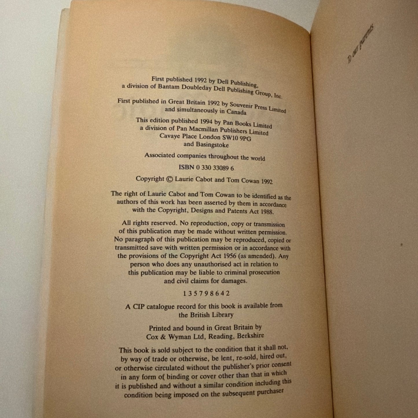 Unlock The Secrets Of Your Heart With Love Magic by Laurie Cabot with Tom Cowan (book)