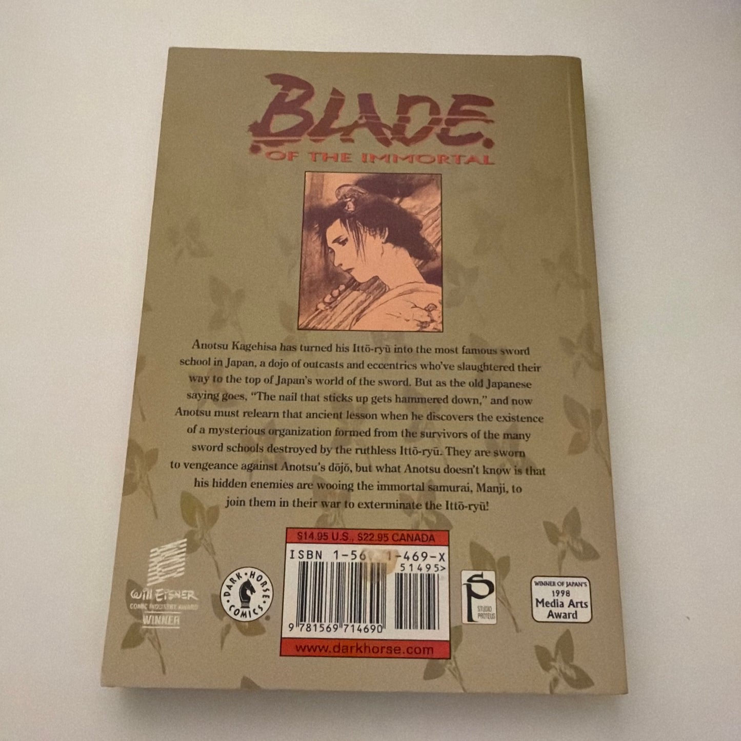 Blade of the Immortal - Dark Shadows - Hiroaki Samura English Manga Book