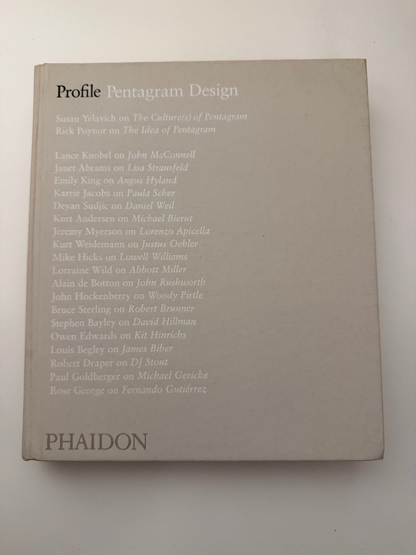 Profile: Pentagram Design by Susan Yelavich (book)