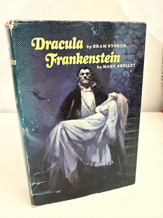 RARE Dracula by Bram Stocker & Frankenstein by Mary Shelley: Two-in-One Vintage (hardcover book)