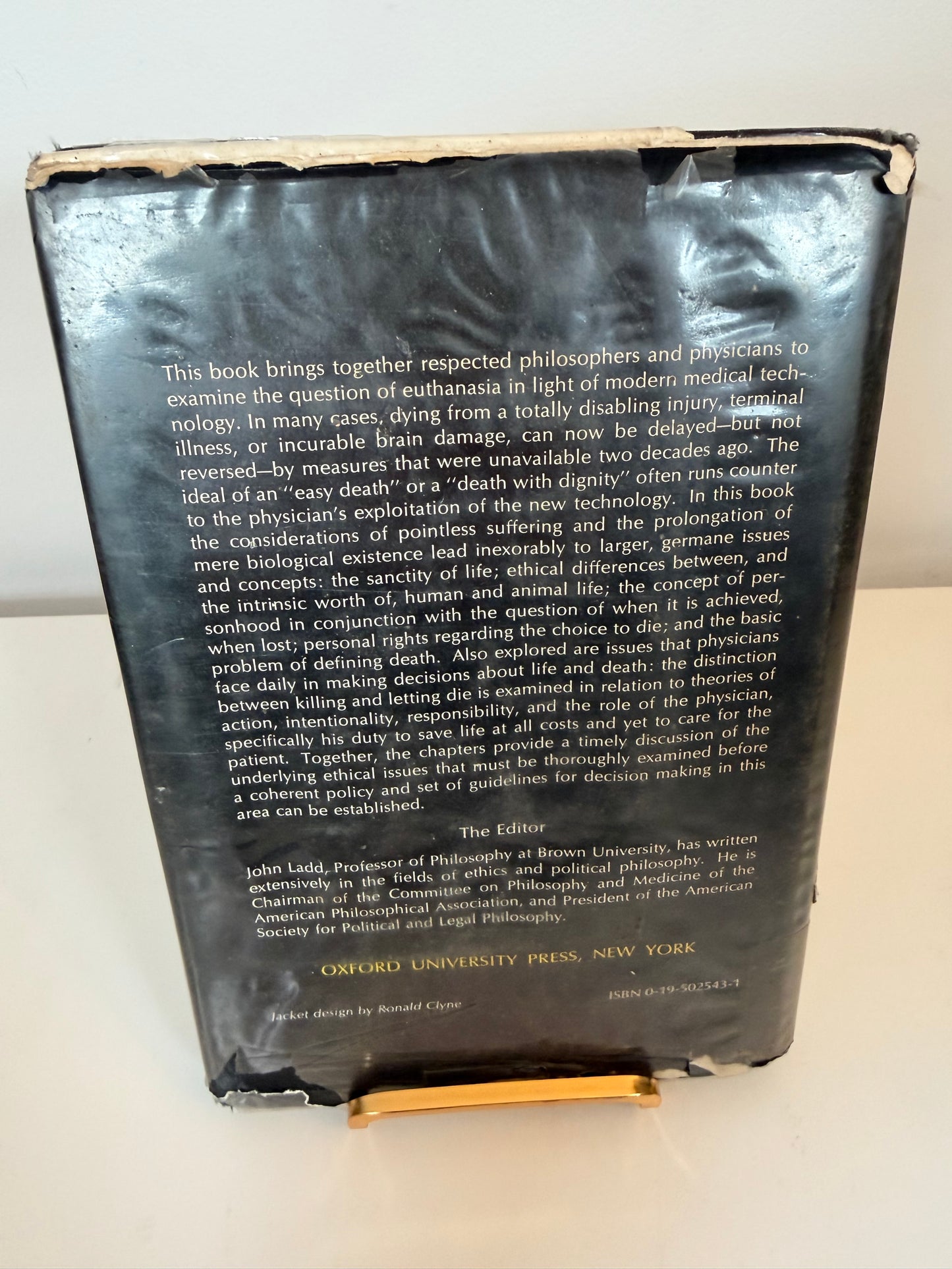 Ethical Issue Relating to Life and Death by John Ladd (hardback book)