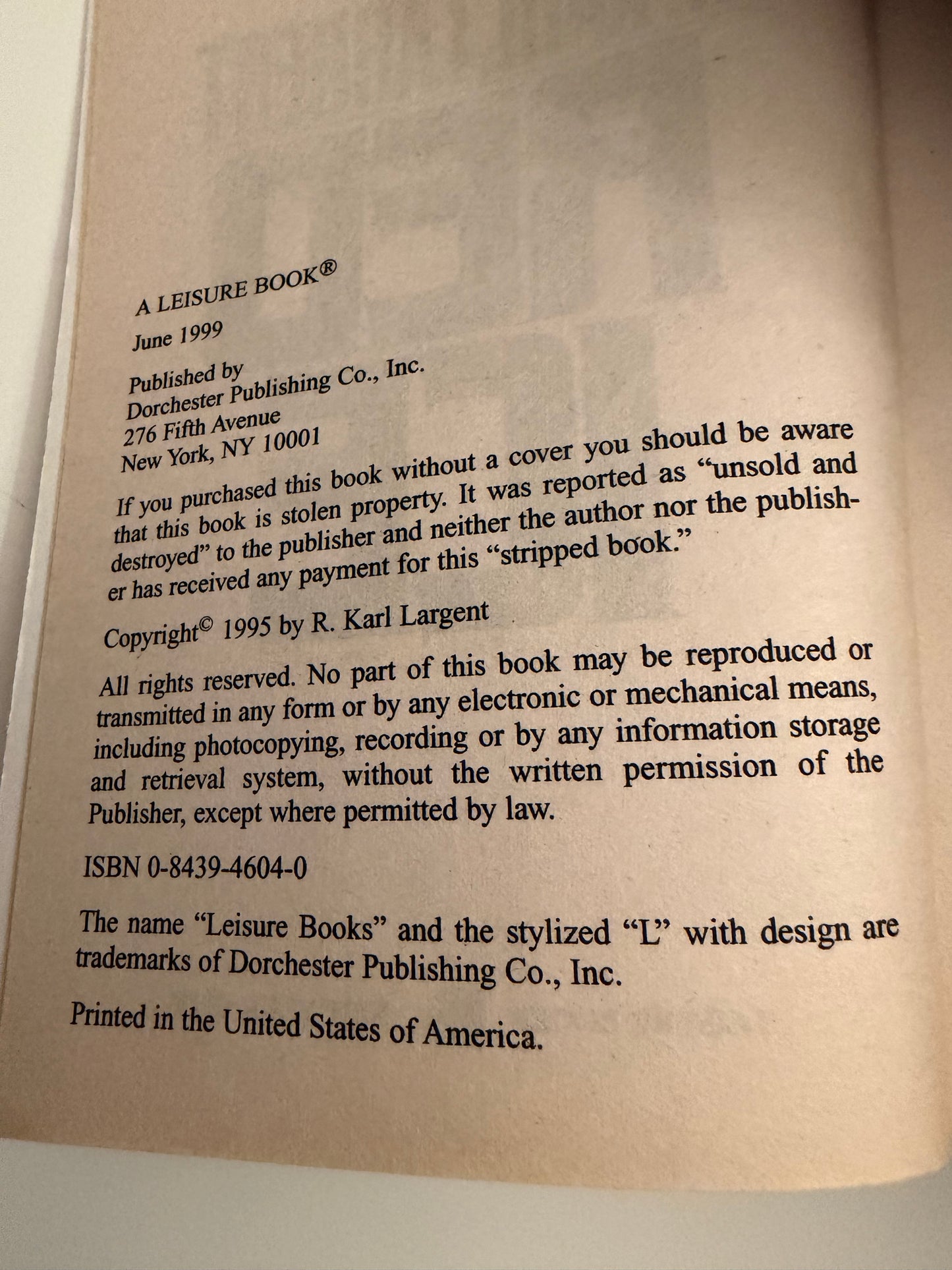 Red Ice by R. Karl Largent (Vintage Techno-Thriller)