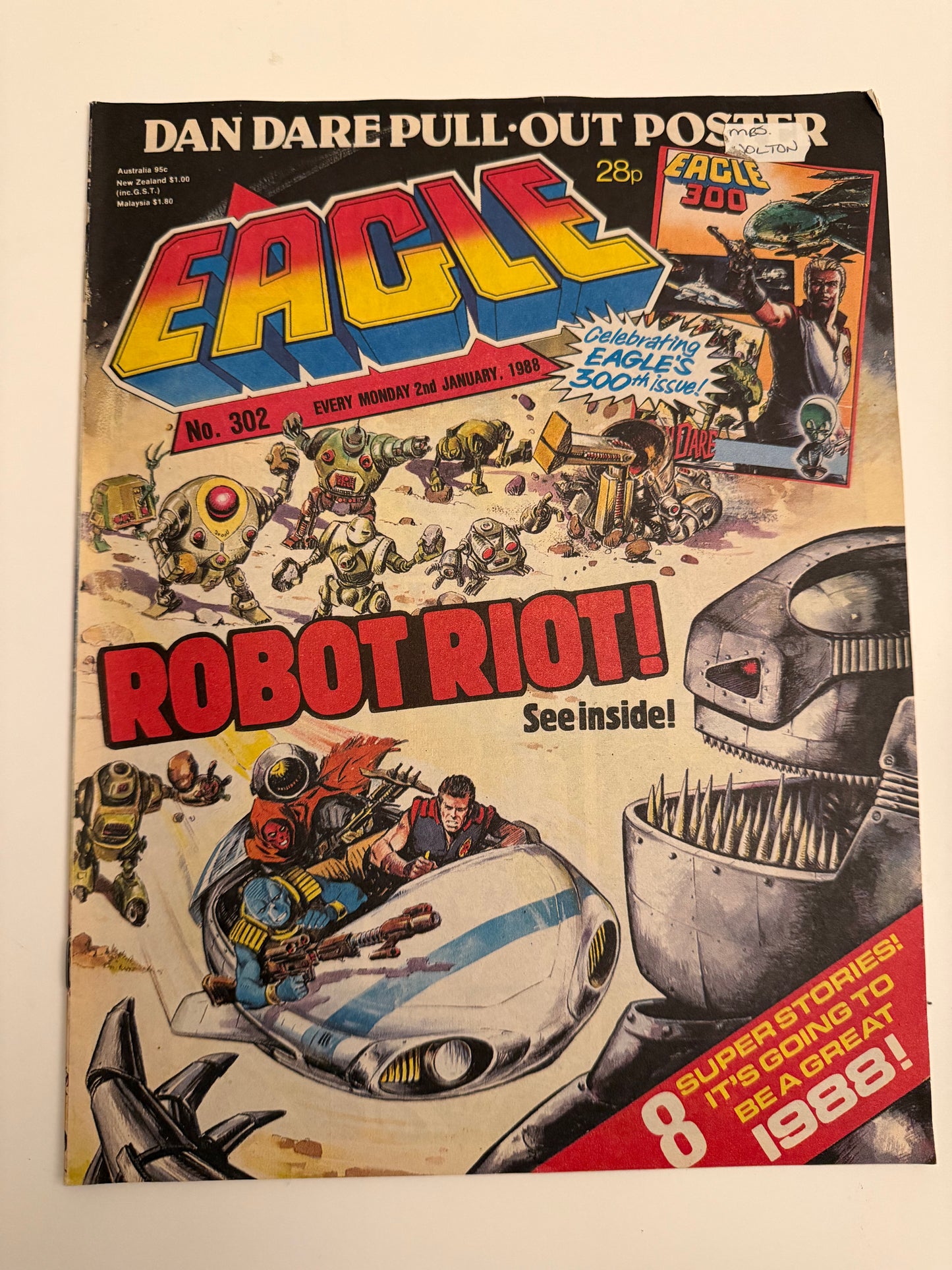 Eagle Comic – Issue No. 302 (2nd January 1988)