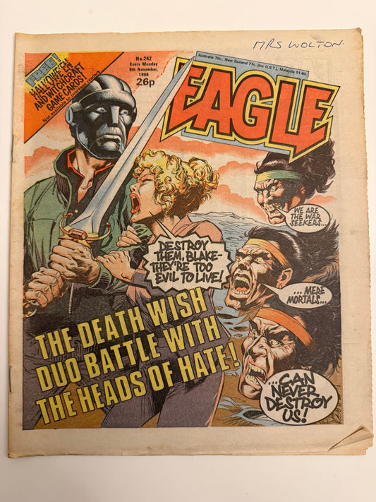 Eagle Comic – Issue No. 242 (8th November 1986)