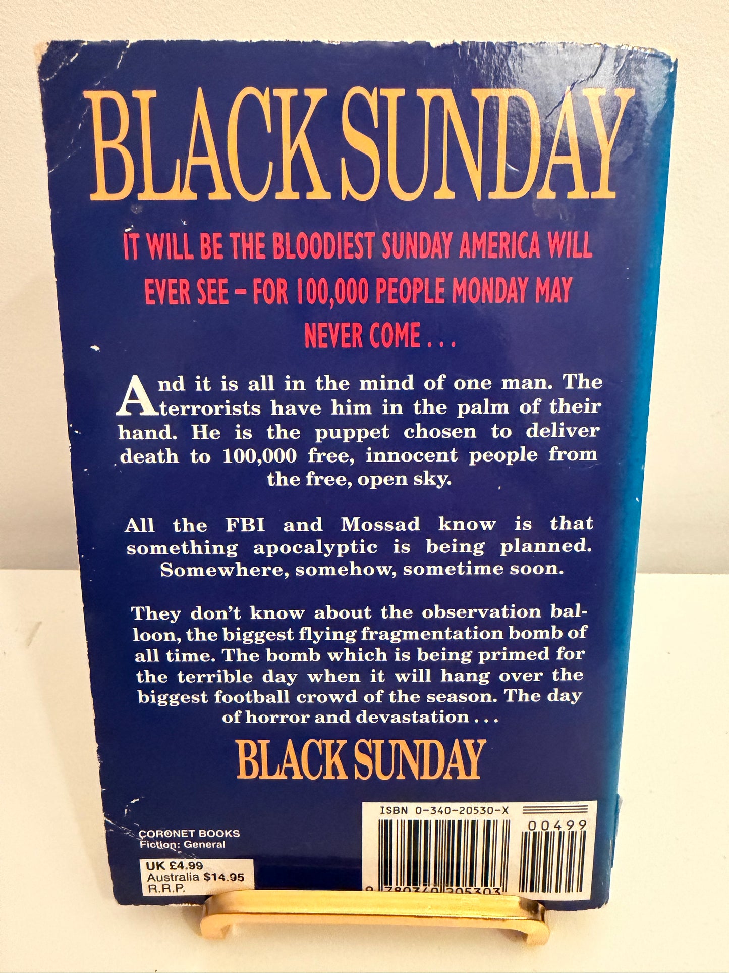 Black Sunday by Thomas Harris (Coronet paperback copy)