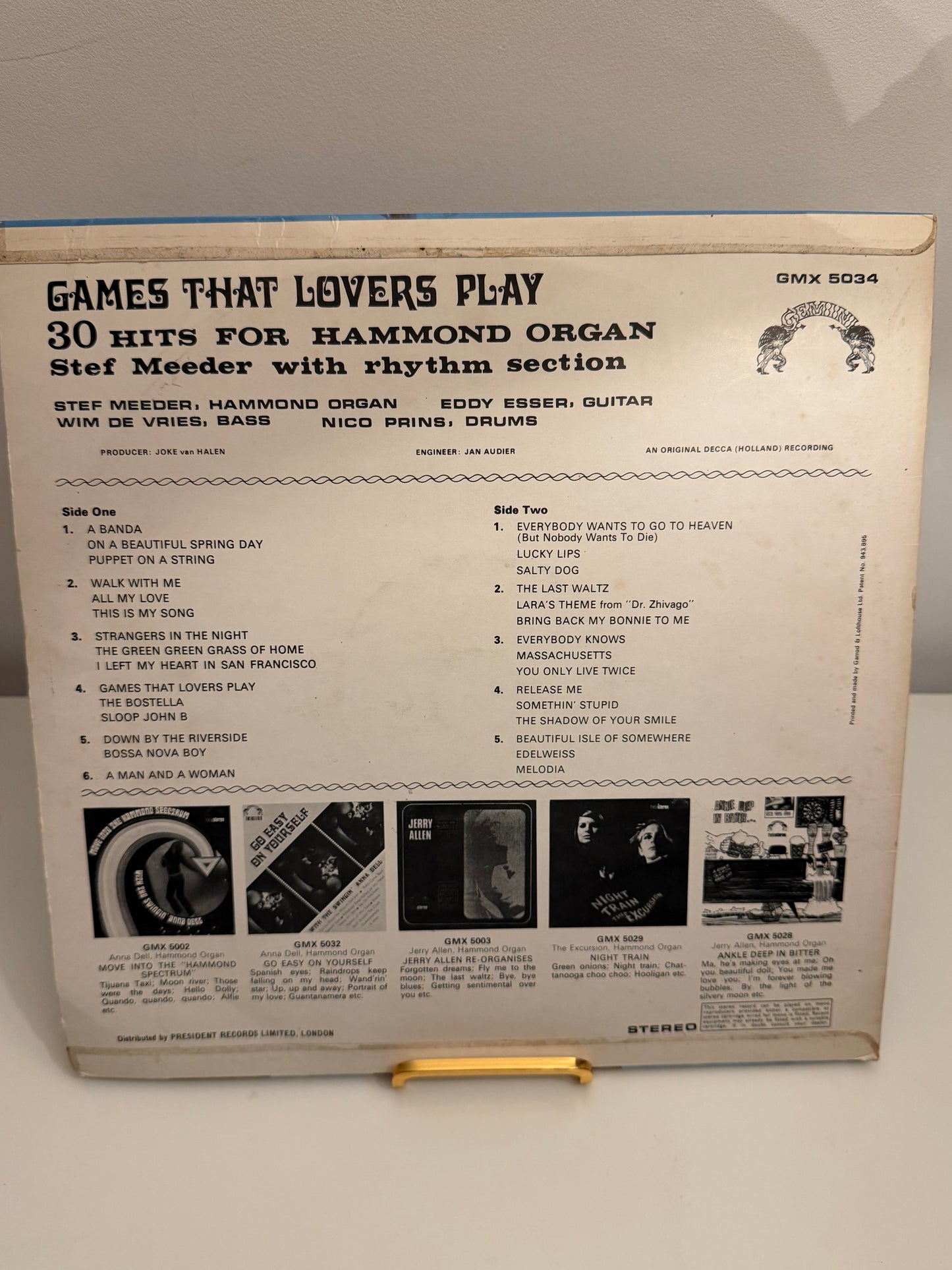 Stef Meeder Games that lovers play vinyl LP cover Hammond