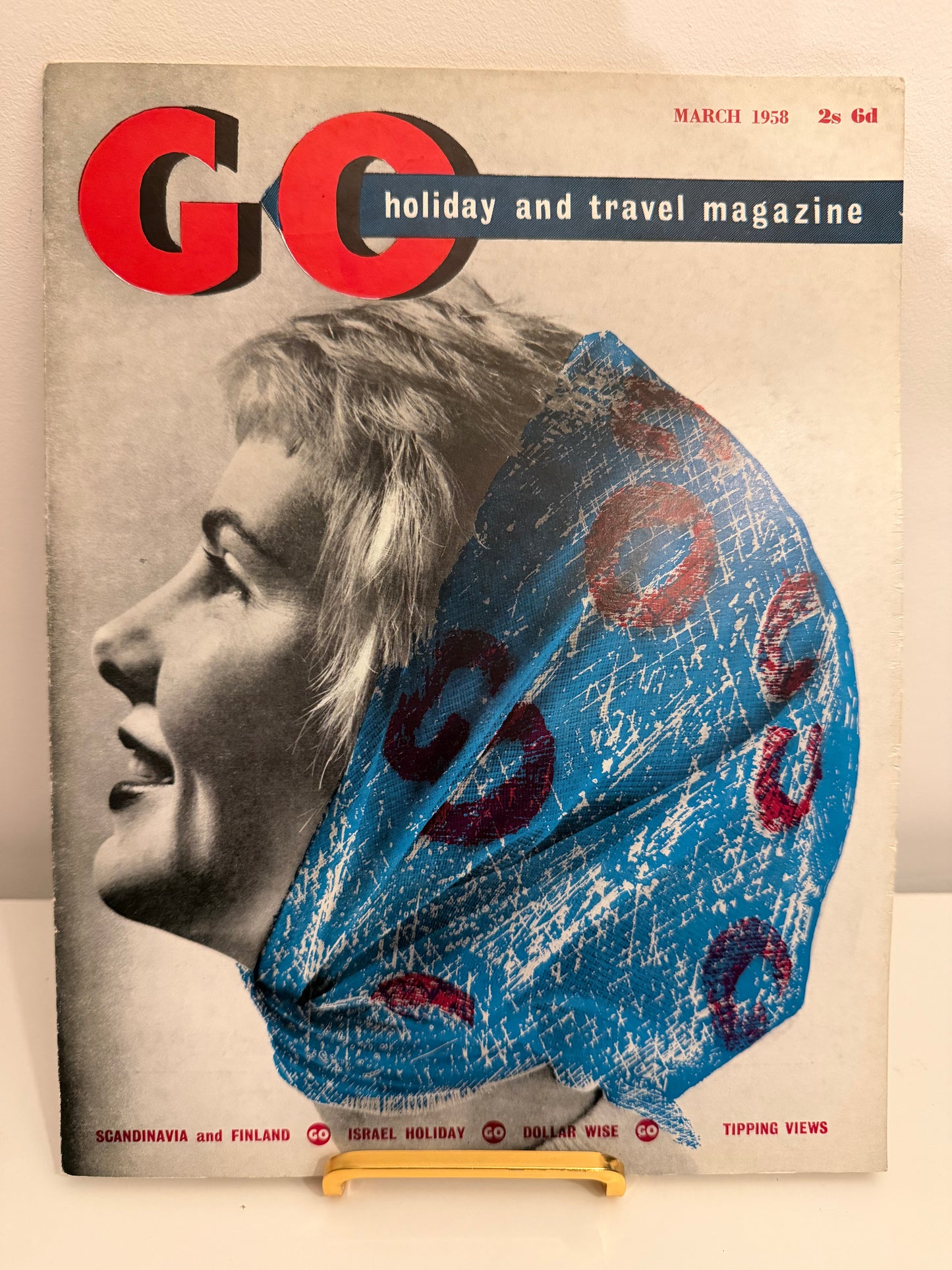 GO Magazine – March 1958 | Vintage Travel & Holiday Classic with Scandinavian Scarf Cover