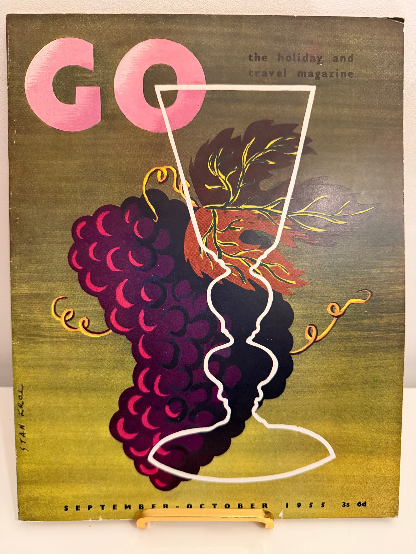 GO Magazine – September-October 1955 | Vintage Travel & Holiday Classic with Stan Krol Cover ArT