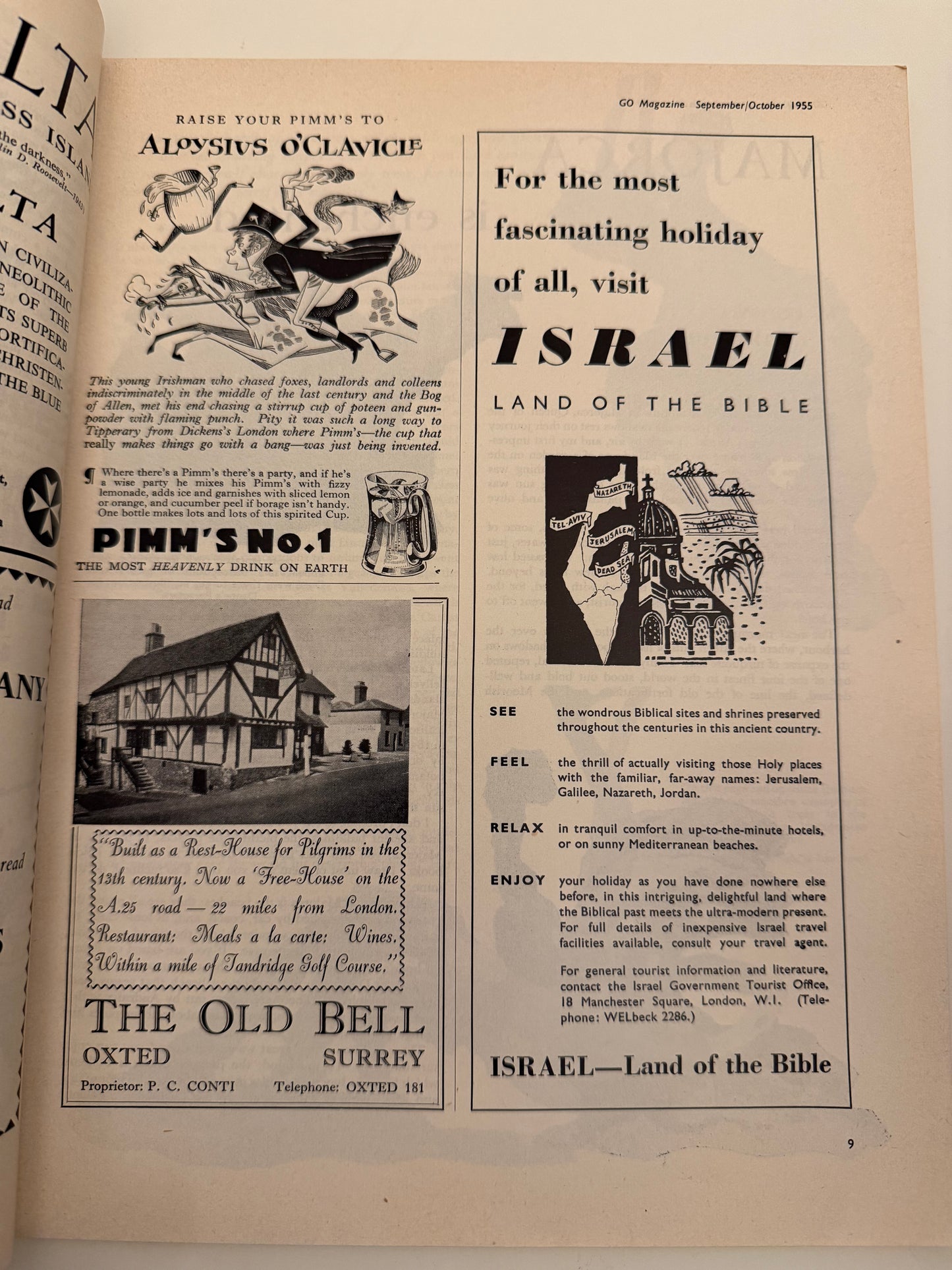 GO Magazine – September-October 1955 | Vintage Travel & Holiday Classic with Stan Krol Cover ArT