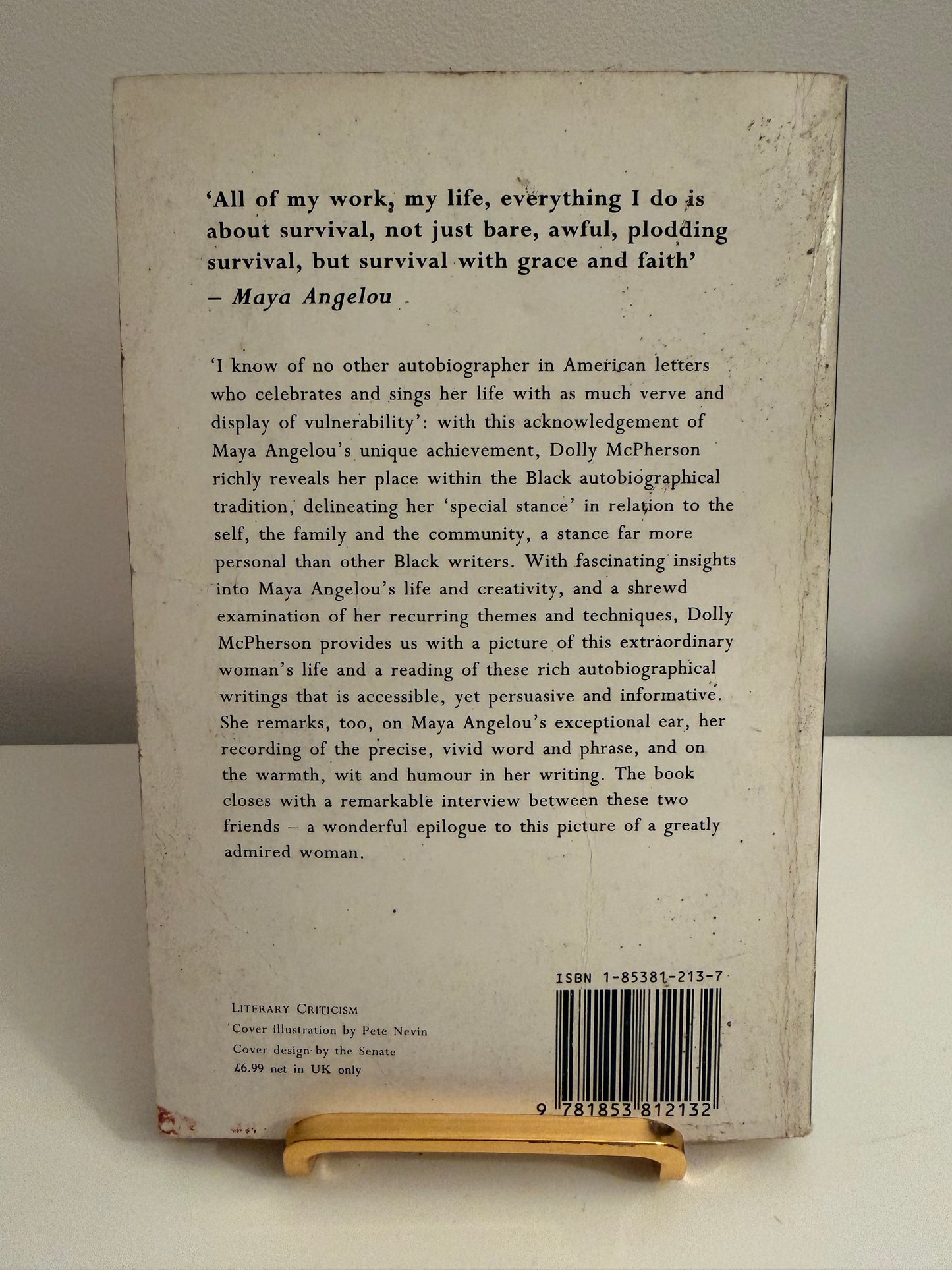 Order Out of Chaos: The Autobiographical Works of Maya Angelou by Dolly A. McPherson (Rare paperback book)
