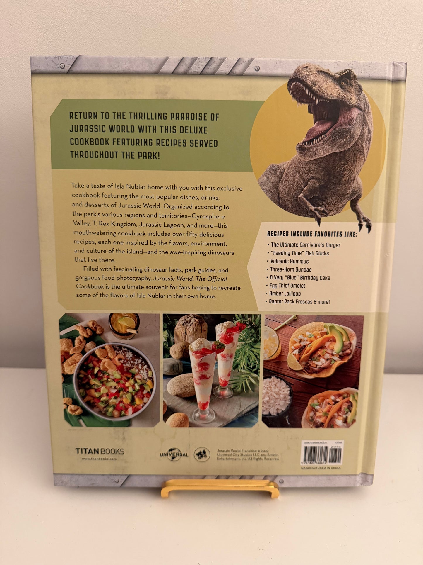 Jurassic World: The Official Cookbook by Dayton Ward & Elena P. Craig (hardback book)